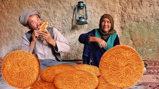 Old Lovers Living In caveDelicious pot bread recipeVillage Life Afghanistan [upl. by Namrac]