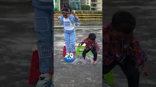 Anam Arhaan High Jump on Water Balloon 🎈🤪 shorts trendingshorts viralshorts [upl. by Ahsyek]