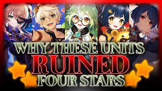 How The quotPower Fivequot Ruined Four Star Characters  Genshin Impact [upl. by Quarta987]