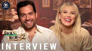 Enola Holmes 2 Interviews with Henry Cavill Millie Bobby Brown amp More [upl. by Soracco]