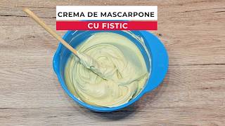 Crema de mascarpone cu fistic fara oua Una dintre cele mai simple creme pentru prajituri [upl. by Eldnar]