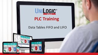 PLC Training Data Tables FIFO and LIFOUniLogic for UniStream by Unitronics [upl. by Ahsirtak]