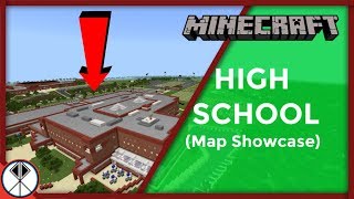 Minecraft HIGH SCHOOL MAP MCPE Map Showcase Roleplay [upl. by Michaella693]