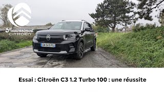 Essai Citroën C3 12 Turbo 100  une réussite [upl. by Siravat603]