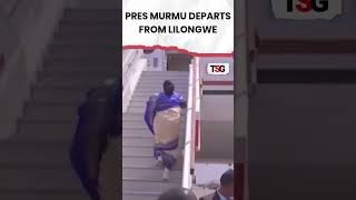 watch  President Droupadi Murmu departs from Lilongwe Kamuzu International Airport viralreels [upl. by Okimuk]