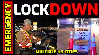 ⚠️ ALERT Multiple US Cities go into LOCK DOWN  Police Set Up Checkpoints to Enter [upl. by Einra]