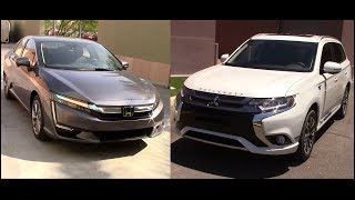 2018 Honda Clarity vs Mitsubishi Outlander PHEV [upl. by Yenaiv530]