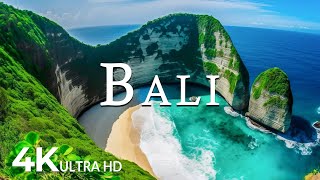 FLYING OVER BALI 4K UHD  Soothing Music Along With Beautiful Nature Video  4K Video Ultra HD [upl. by Hannaoj]