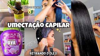 UMECTAÇÃO CAPILAR PARA CABELOS SECOS FRACOS E OPACOS  Óleo De Abacate🥑 ✨ [upl. by Anovahs781]