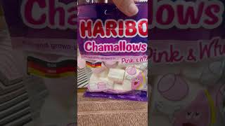 🌈HARIBO CHAMALLOWS PINK ampWHITE MARSHMALLOW asmr marshmallow delicious viral shorts [upl. by Thamos201]