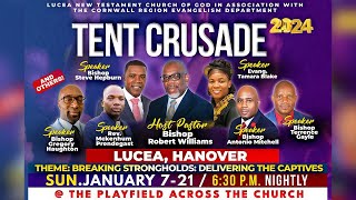 Lucea New Testament Church Tent Crusade  Wednesday January 17 2024 [upl. by Airdnua]