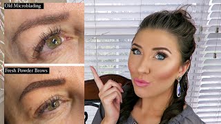 MICROBLADING vs POWDER BROWS  Why I Would Never Get Microblading  Permanent Makeup Artist Advice [upl. by Eyahc]