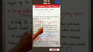 Postulates of Molecular Orbital Theory neet 11thchemistry shortvideo chemistry [upl. by Isiad]