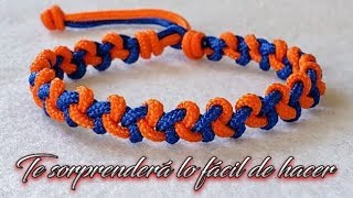 LA PULSERA DE HILO MAS FACIL QUE HE HECHO  TUTORIAL ZIG ZAG MACRAME [upl. by Behka]