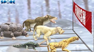 Prehistoric Beasts Race 2  Prehistoric Beast Battle S2  SPORE [upl. by Zara]