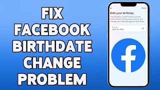 How To Change Date Of Birth In Facebook After Limit 2023  Fix Facebook Birthdate Change Problem [upl. by Saunder]