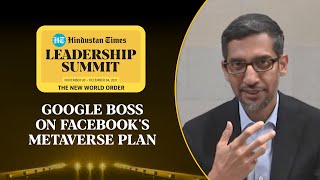 Google CEO reacts to Facebook Metaverse plan  Sundar Pichai at HTLS2021 [upl. by Marv326]