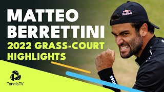 Matteo Berrettinis 2022 GrassCourt Highlights [upl. by Enirod]