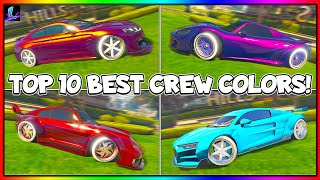 The TOP 10 BEST CREW COLORS In GTA 5 Online 2023 Modded Crew Colors Neon Colors amp More [upl. by Adnilec]