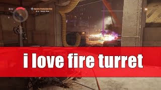 I LOVE FIRE TURRET after patch 18 THE DIVISION  AND THIS IS CRAZY LEGENDARY MISSION [upl. by Berey]