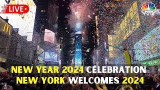 LIVE New Year 2024 Celebrations  Times Square New York  Las Vegas  World Welcomes 2024  IN18L [upl. by Erelia544]