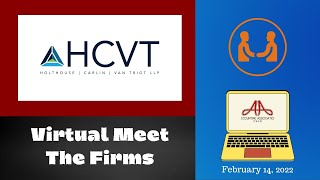 HCVT Spring 2022 Virtual Meet The Firms  CSUN Accounting Association [upl. by Staford]