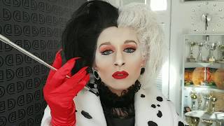 Glenn Close Cruella de Vil Makeup Transformations by Barbara Dudás [upl. by Asilim]