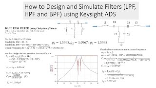 How to Design and Simulate Filters LPF HPF and BPF using Keysight ADS [upl. by Aissert]