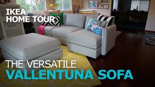 Smart and Durable VALLENTUNA Sectional Sofa  IKEA Home Tour [upl. by Anwahsed]