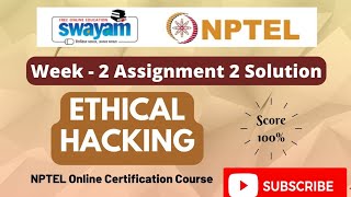 Ethical Hacking NPTEL week 02 Assignment 02 Answers 2024 [upl. by Ahsilahk241]