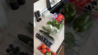 fridge restock🍒🥦✨ fridgerestock fridge restock asmr organization kitchen [upl. by Jessi201]