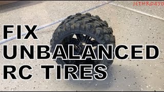 HOW TO FIX UNBALANCED RC TIRES [upl. by Nnylyam]