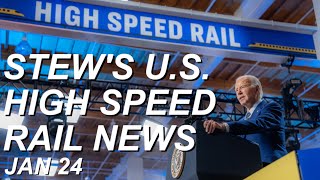 Stews US High Speed Rail News JAN 2024  CAHSR Brightline West Acela NEC Dallas Ft Worth Cascadia [upl. by Adnahsam261]