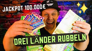 Rubbellose 💰💰 Jackpot im 3 Ländereck Rubbeln [upl. by Les163]