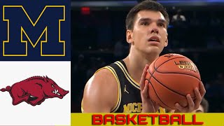 14 MICHIGAN vs ARKANSAS Basketball Game Ful Highlights 2024 [upl. by Norvol]