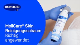 MoliCare® Skin Reinigungsschaum richtig angewendet – speziell bei Stuhlinkontinenz [upl. by Namzed]