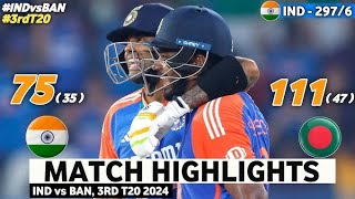 India vs Bangladesh 3rd T20 full match highlights IND vs BAN 3rd T20 match highlights in hindi🇮🇳 [upl. by Cathey440]