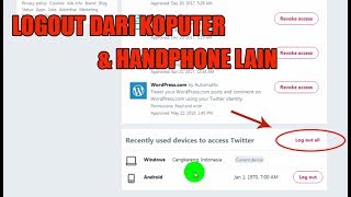 Cara mengeluarkan akun twitter dari semua perangkat  perangkat lain [upl. by Florrie878]