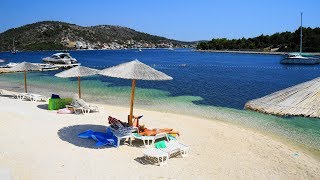 Rogoznica Croatia  beach near Perla Resort  4K [upl. by Eads]