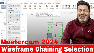 Mastercam 2024 wireframe chaining  Mastercam 2024 tutorials [upl. by Wrand]