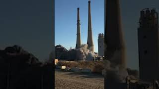 Duke Energy boiler room imploded in New Albany [upl. by Thomey]