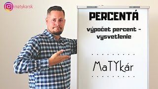 PERCENTÁ  výpočet PERCENT  vysvetlenie [upl. by Sheelah]