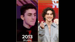 Timothee Chalamet Through the years shortvideo shorts [upl. by Novyar39]