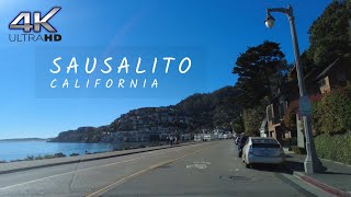 SAUSALITO CALIFORNIA  DRIVING  WALKING  RELAXATION  4K 🎧 [upl. by Ellehcan]