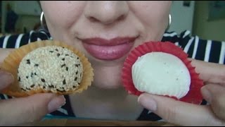 SassEsnacks ASMR Chewy Mochi Making amp Eating  Eating Sounds and Whispers [upl. by Tneicniv]