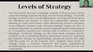 THE HIERARCHICAL STRUCTURE OF STRATEGY [upl. by Aydiv]