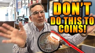 Coin Shop Owner on HOW TO CLEAN COINS [upl. by Leggat499]