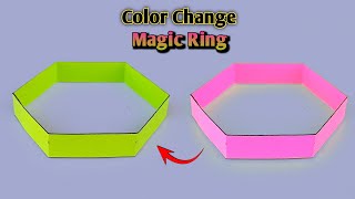 How to make Magic Paper Ring  Color Change Magic Ring [upl. by Ssor]