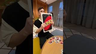 They didnt expect the GIANT UNO CARD😁🤩Subscribe to me❤️ [upl. by Vivien]