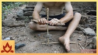 Primitive Technology Cord drill and Pump drill [upl. by Lemuela]